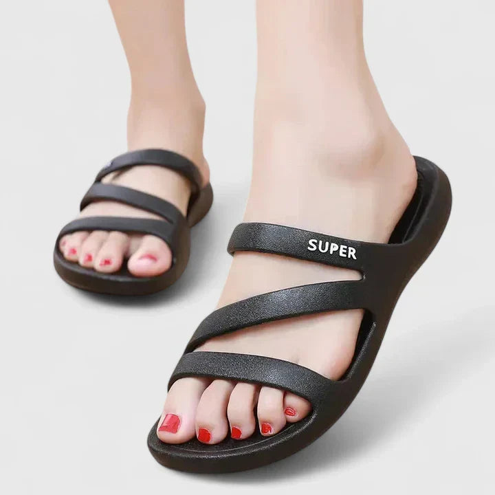 Ellie – Crisscross Strappy Flat Sandals