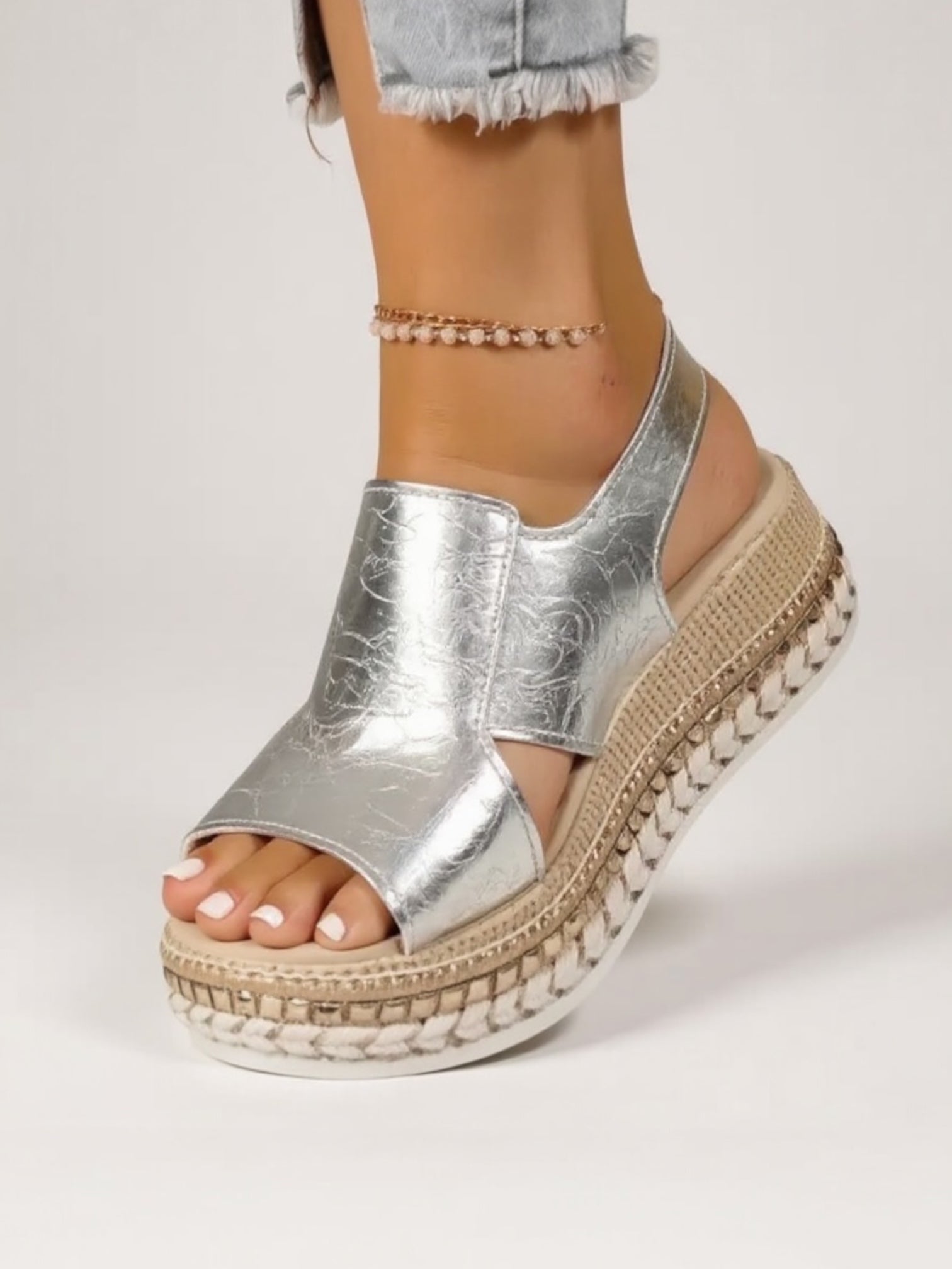 Iris – Crisscross Espadrille Platform Wedge Sandals