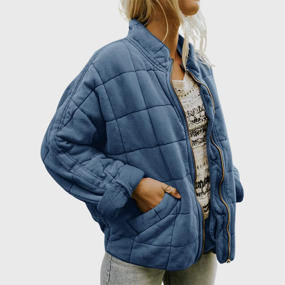 Adaline – Quilted Stand Collar Puffer Jacket