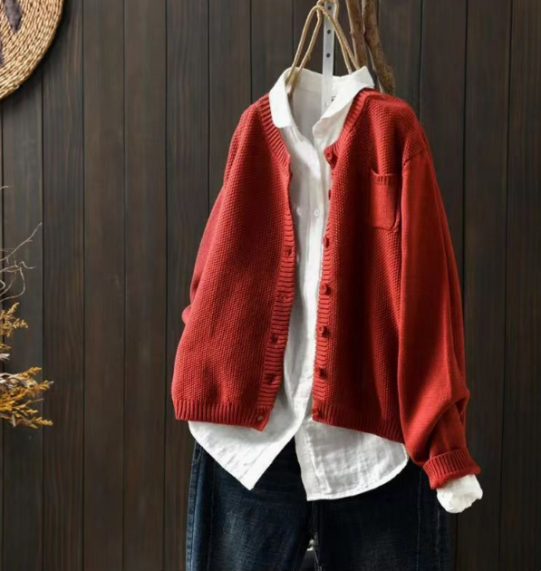 Marina – Draped Open Front Knit Cardigan