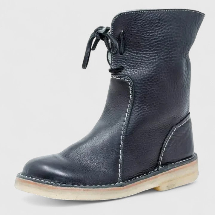 Talia – Suede Faux Fur Trim Ankle Boots