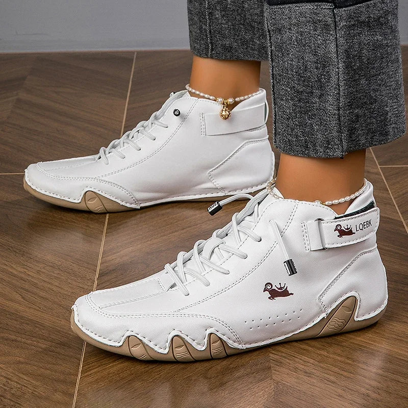 Adelaide – Suede Lace Up Flat Ankle Boots