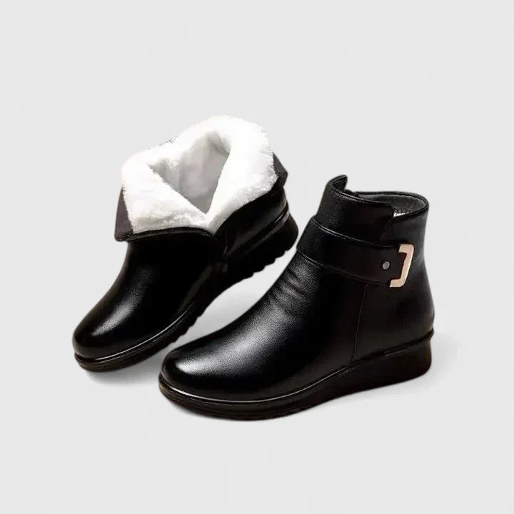 Peyton – Leather Faux Fur Lined Ankle Boots