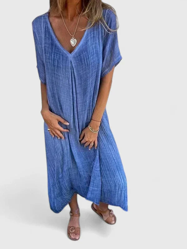 Abigail – V Neck Flowy Summer Maxi Dress