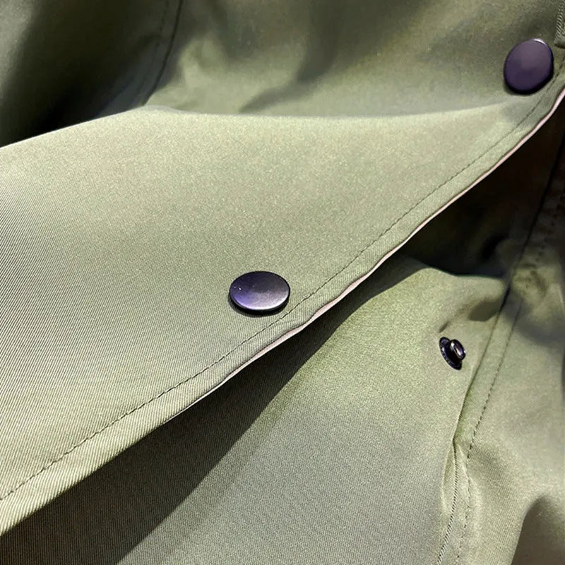 Thea – Layered Zip Up Windbreaker Jacket