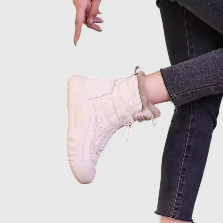 Naomi – Suede Front Zip Ankle Boots