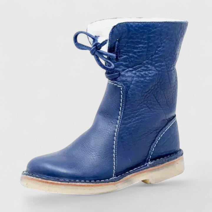 Talia – Suede Faux Fur Trim Ankle Boots