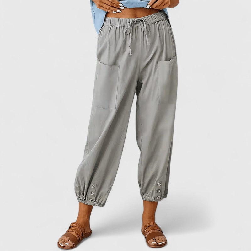 Isabelle – Elastic Waist Cropped Harem Pants