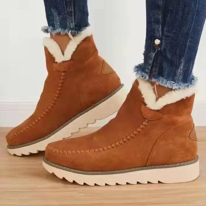 Eliana – Suede Faux Fur Lined Ankle Boots