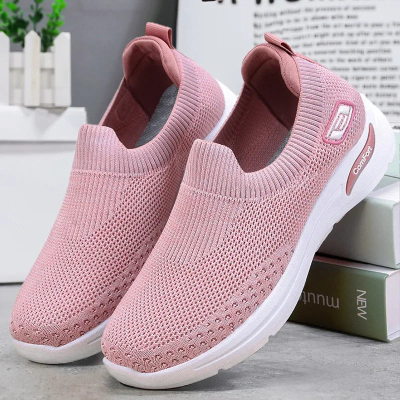 Brianna – Knit Sock Slip On Walking Sneakers