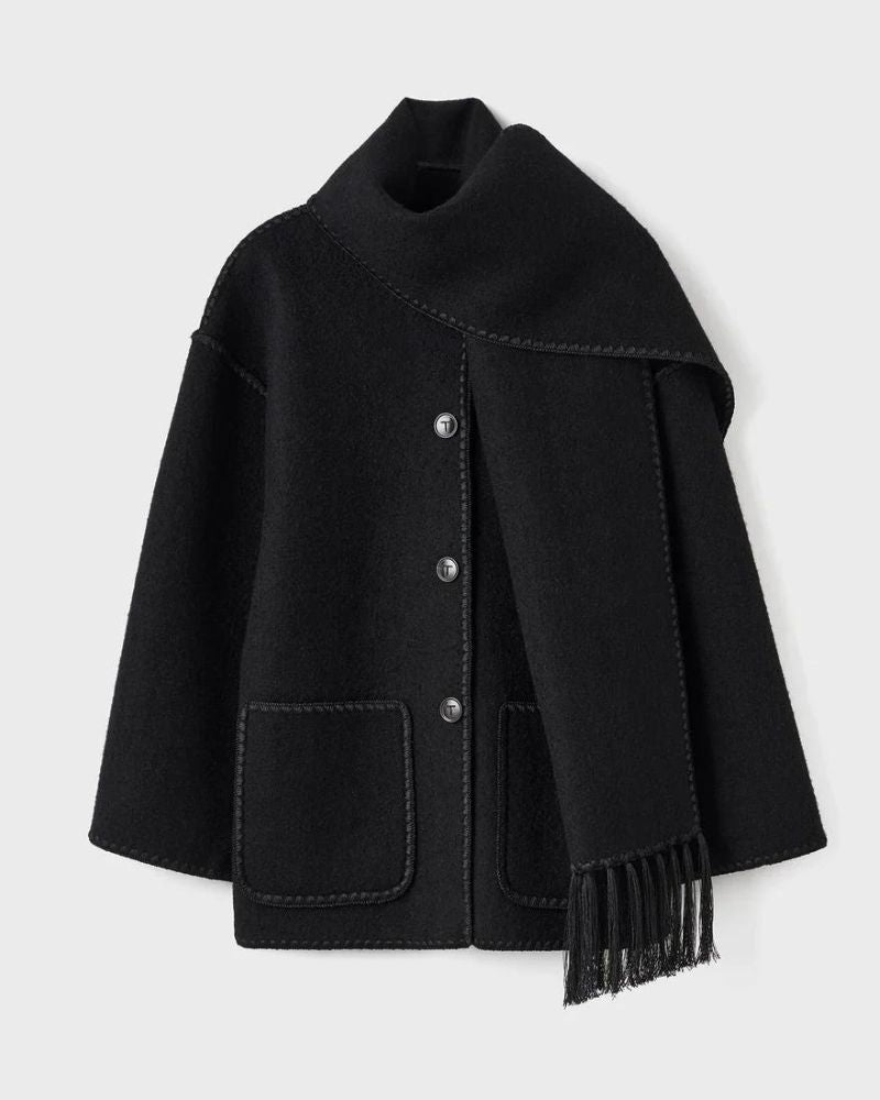Paisley – Oversized Scarf Collar Jacket