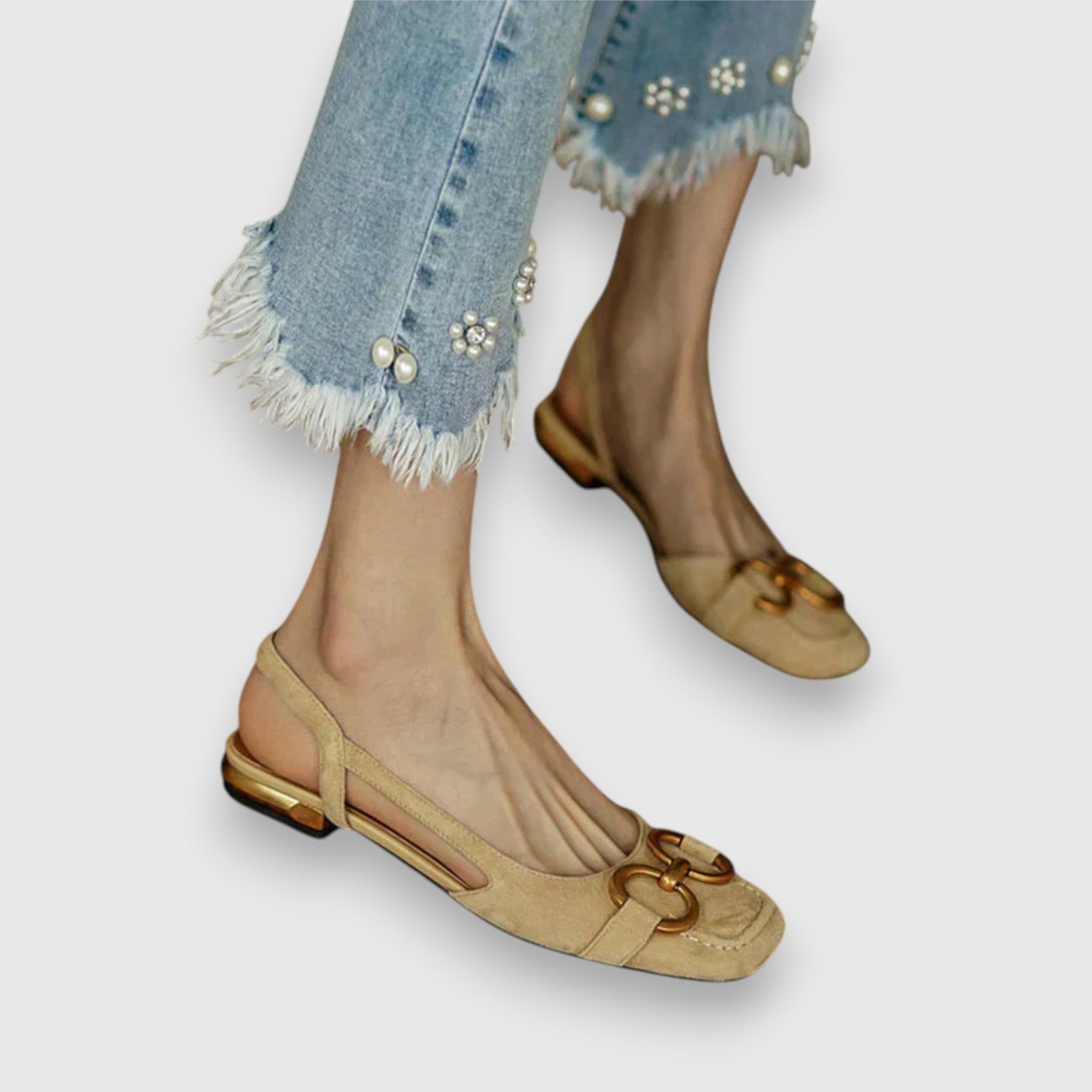 Juliette – Square Toe Slingback Flats