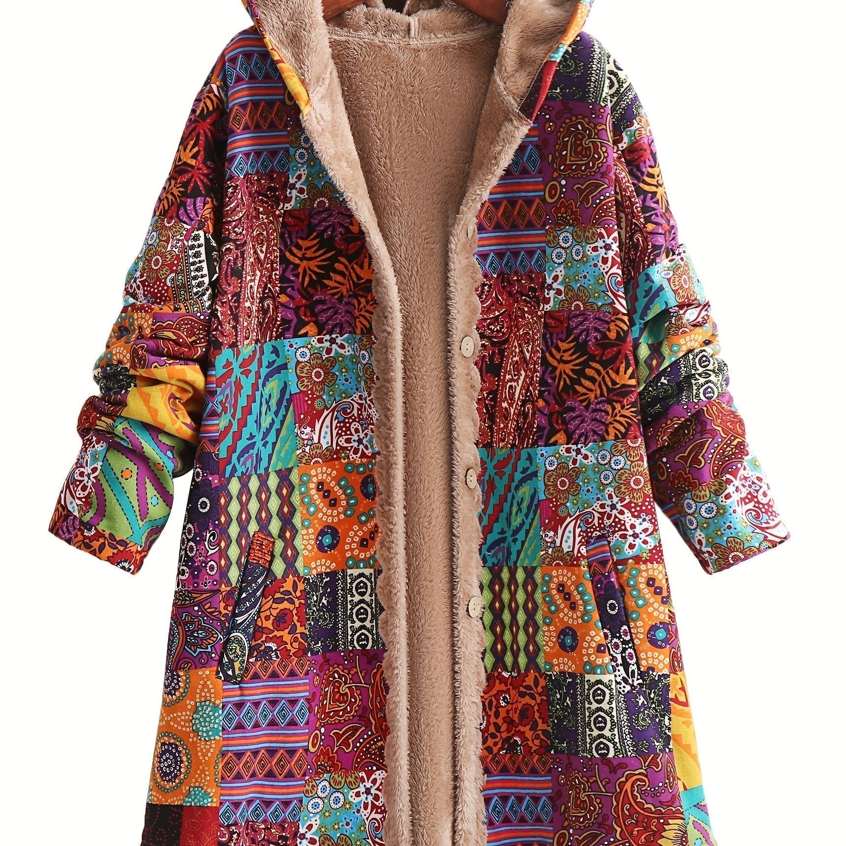 Madeline – Floral Print Quilted Longline Coat