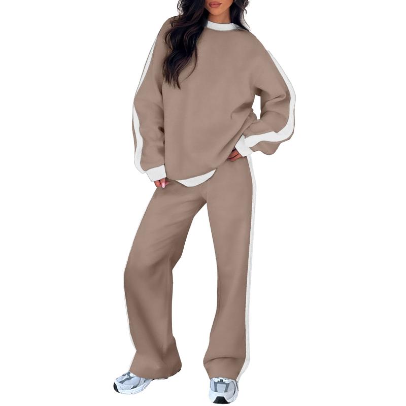 Clara – Side Stripe Sweatshirt And Pants Lounge Set