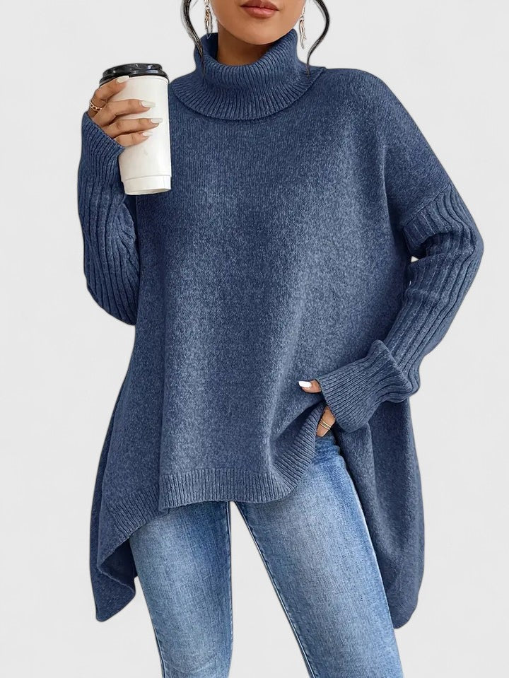 Harmony – Oversized High Low Turtleneck Sweater