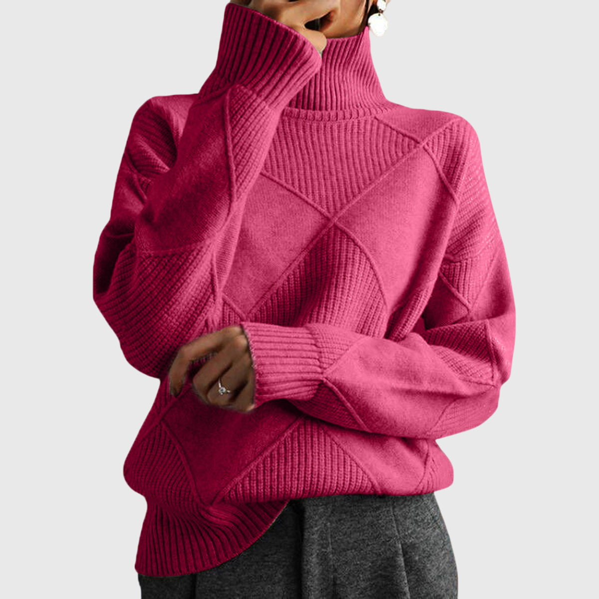 Aaliyah – Chunky Ribbed Turtleneck Sweater