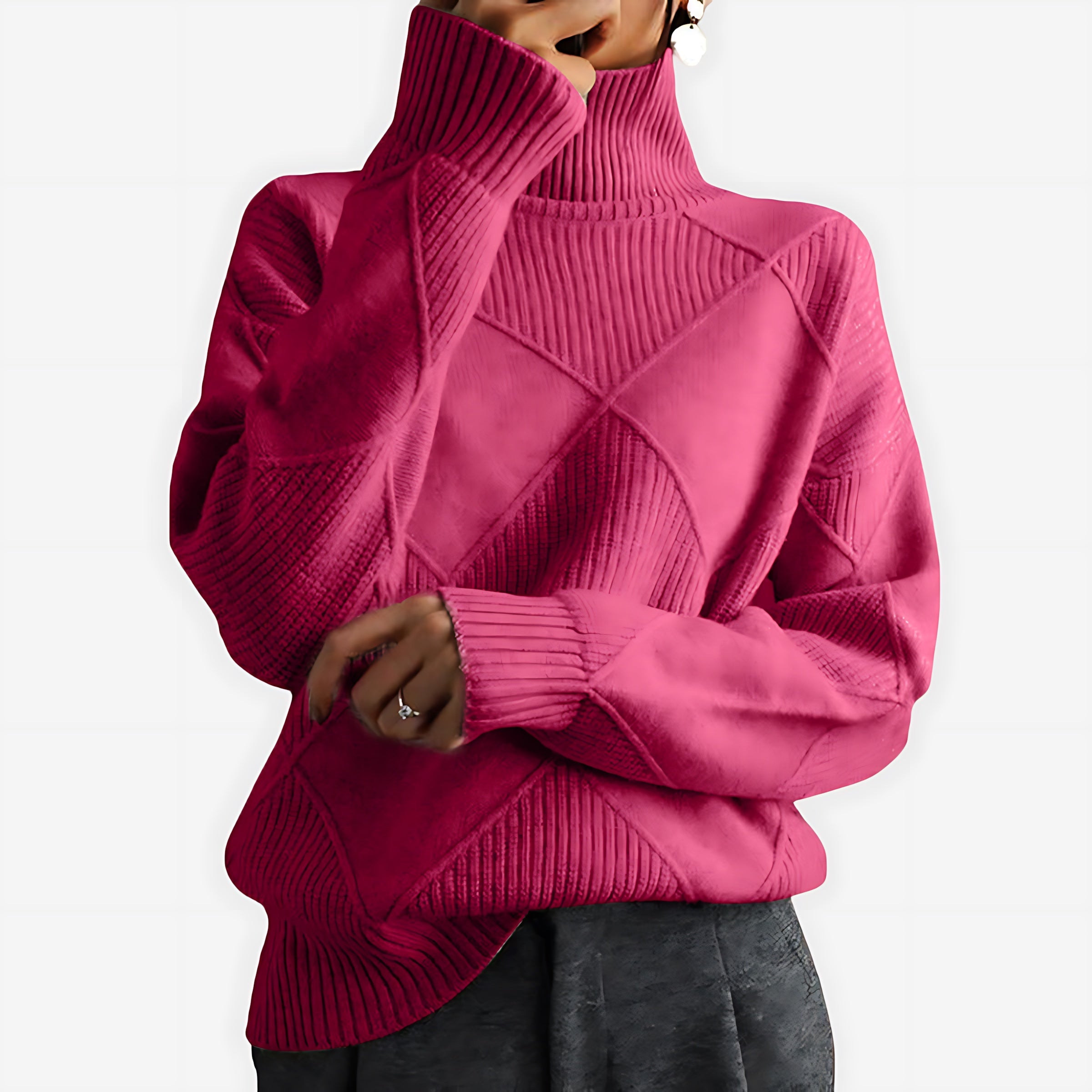 Aaliyah – Chunky Ribbed Turtleneck Sweater