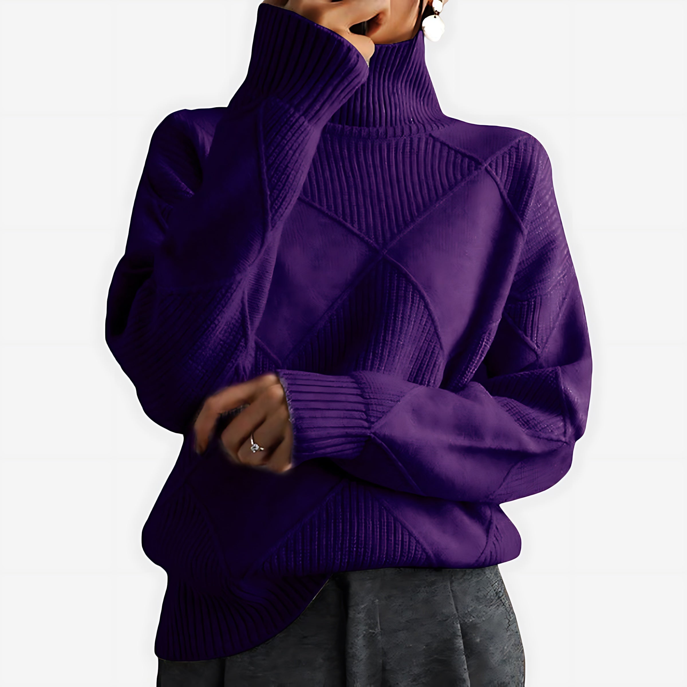 Aaliyah – Chunky Ribbed Turtleneck Sweater