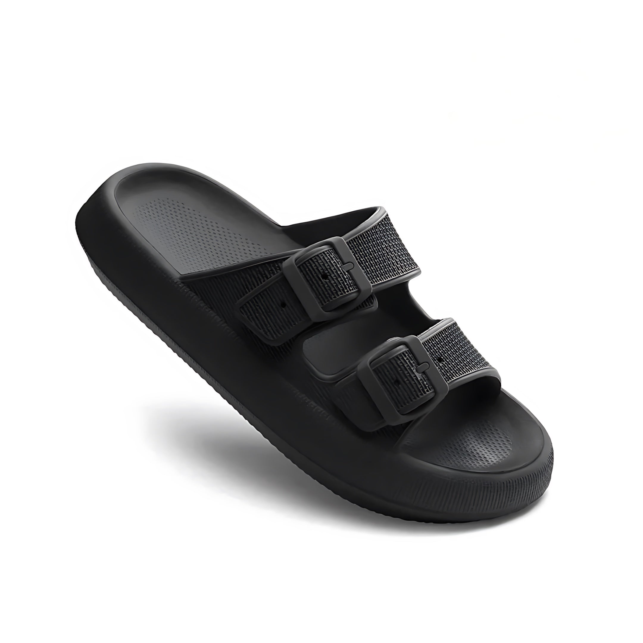 Abigail – Rubber Double Strap Slide Sandals