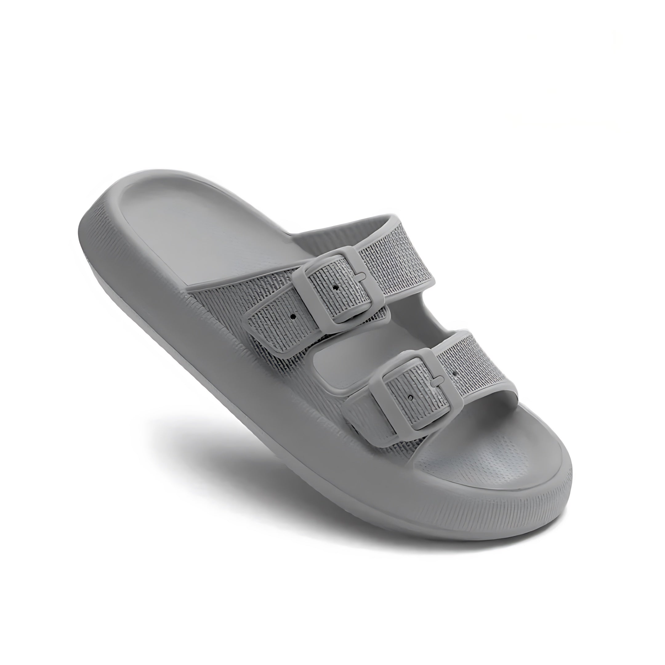 Abigail – Rubber Double Strap Slide Sandals