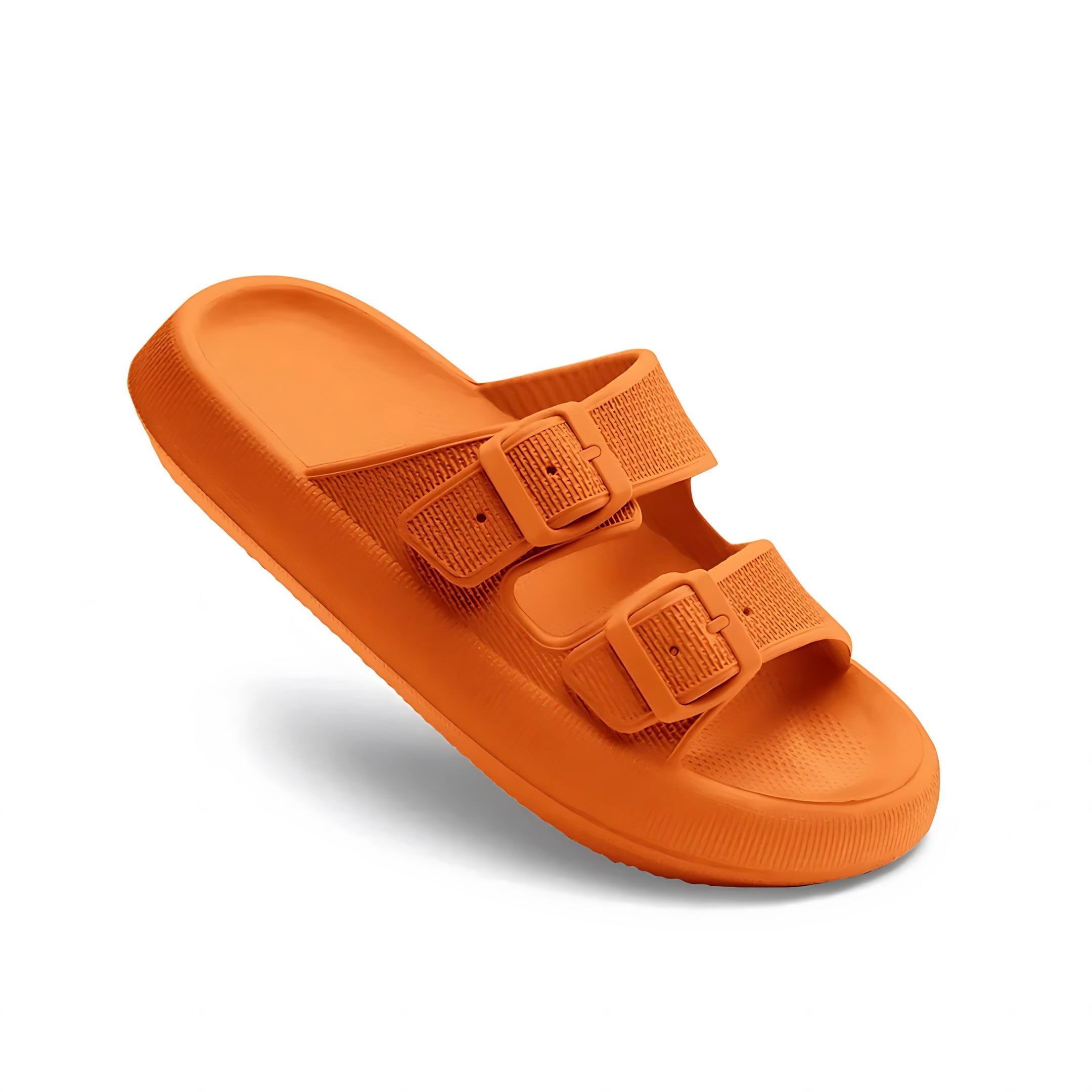 Abigail – Rubber Double Strap Slide Sandals