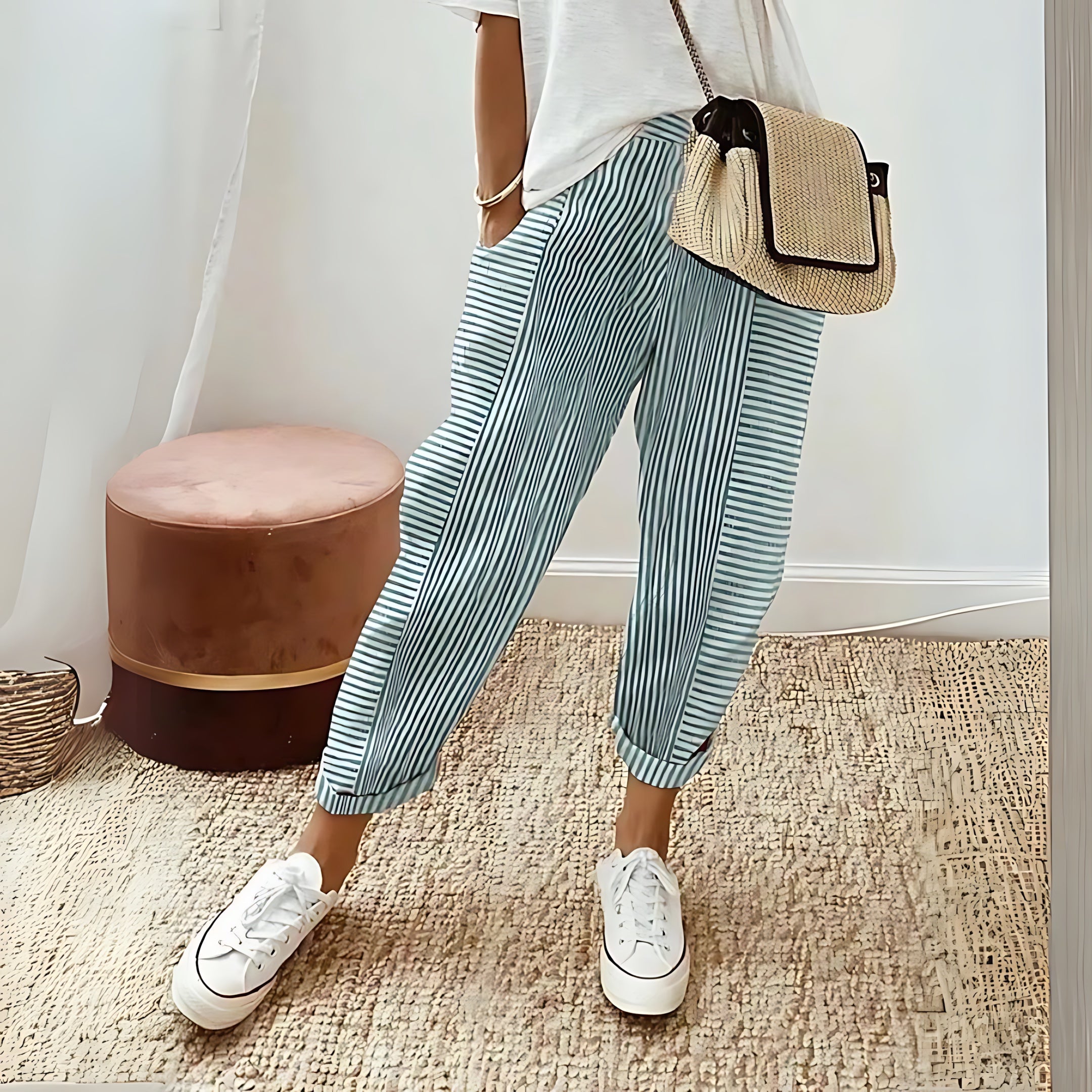 Abigail – Striped Tapered Jogger Pants