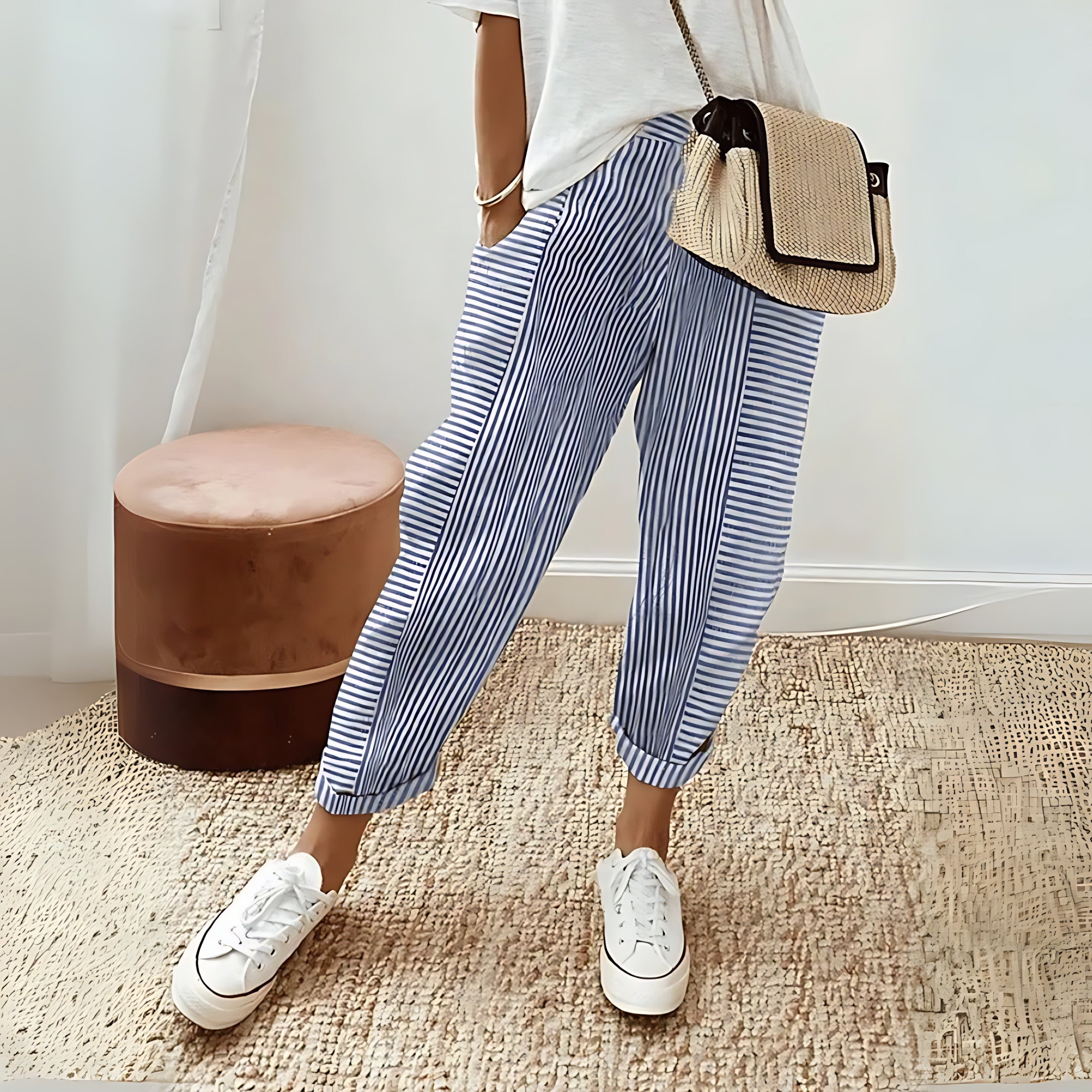 Abigail – Striped Tapered Jogger Pants