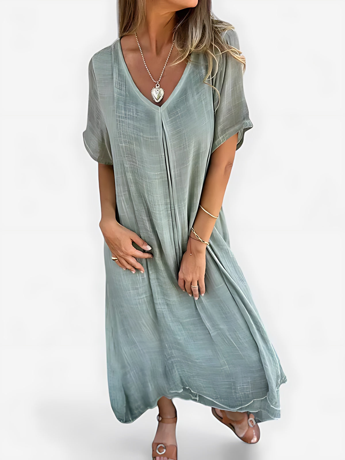 Abigail – V Neck Flowy Summer Maxi Dress
