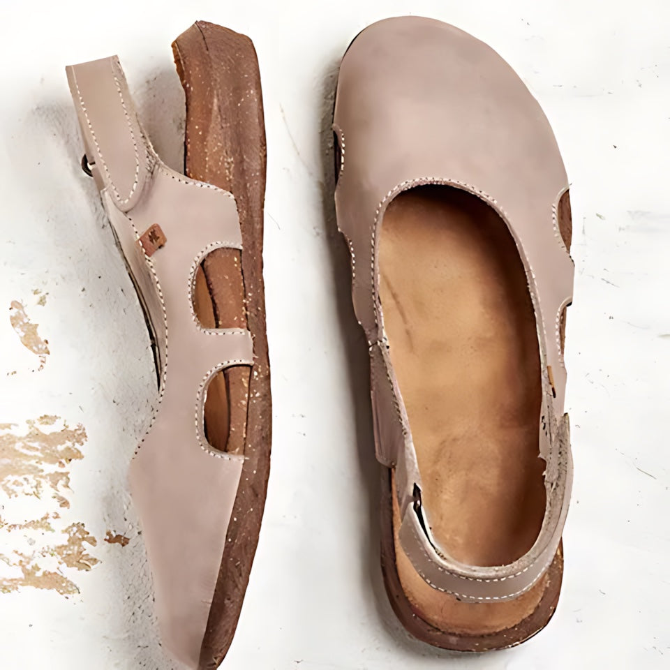 Ada – Closed Toe Ankle Strap Wedge Sandals