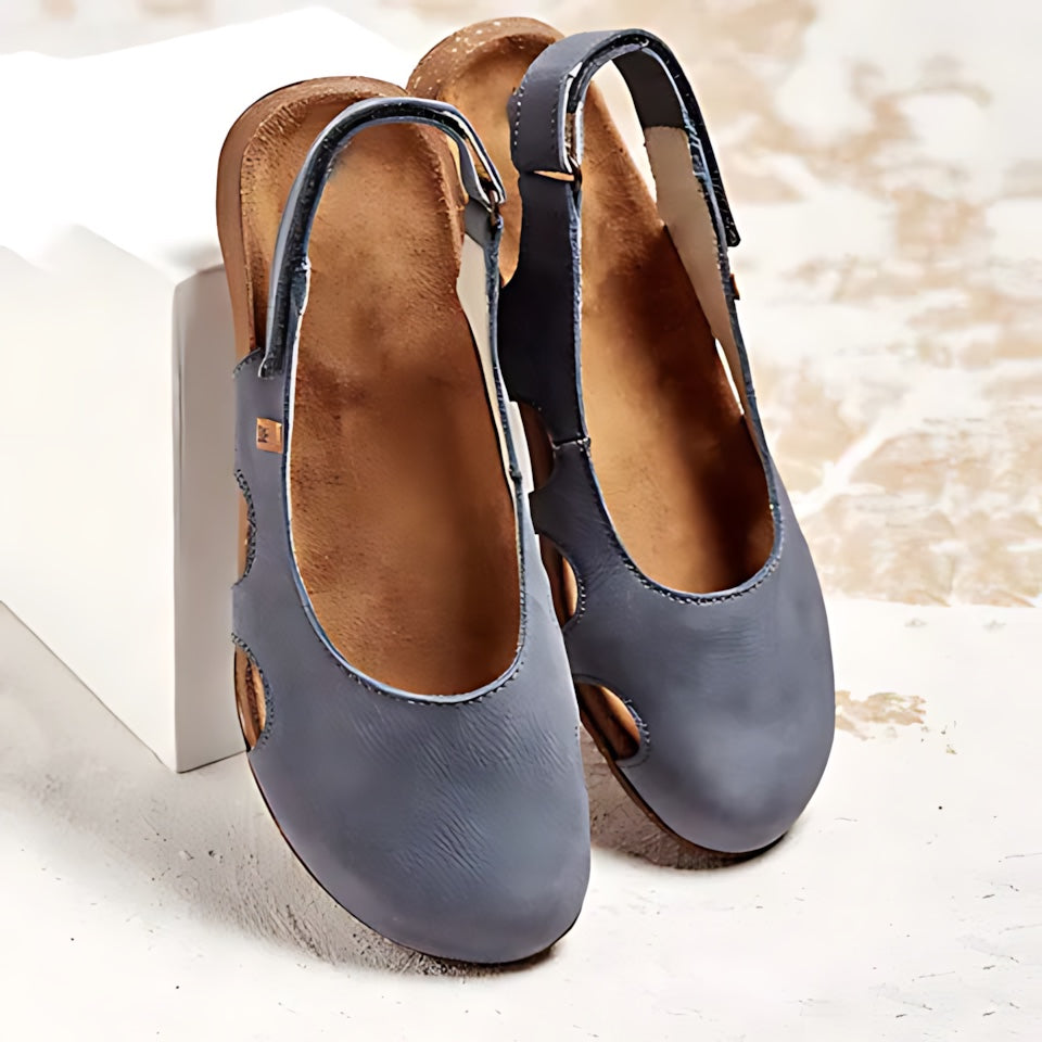 Ada – Closed Toe Ankle Strap Wedge Sandals