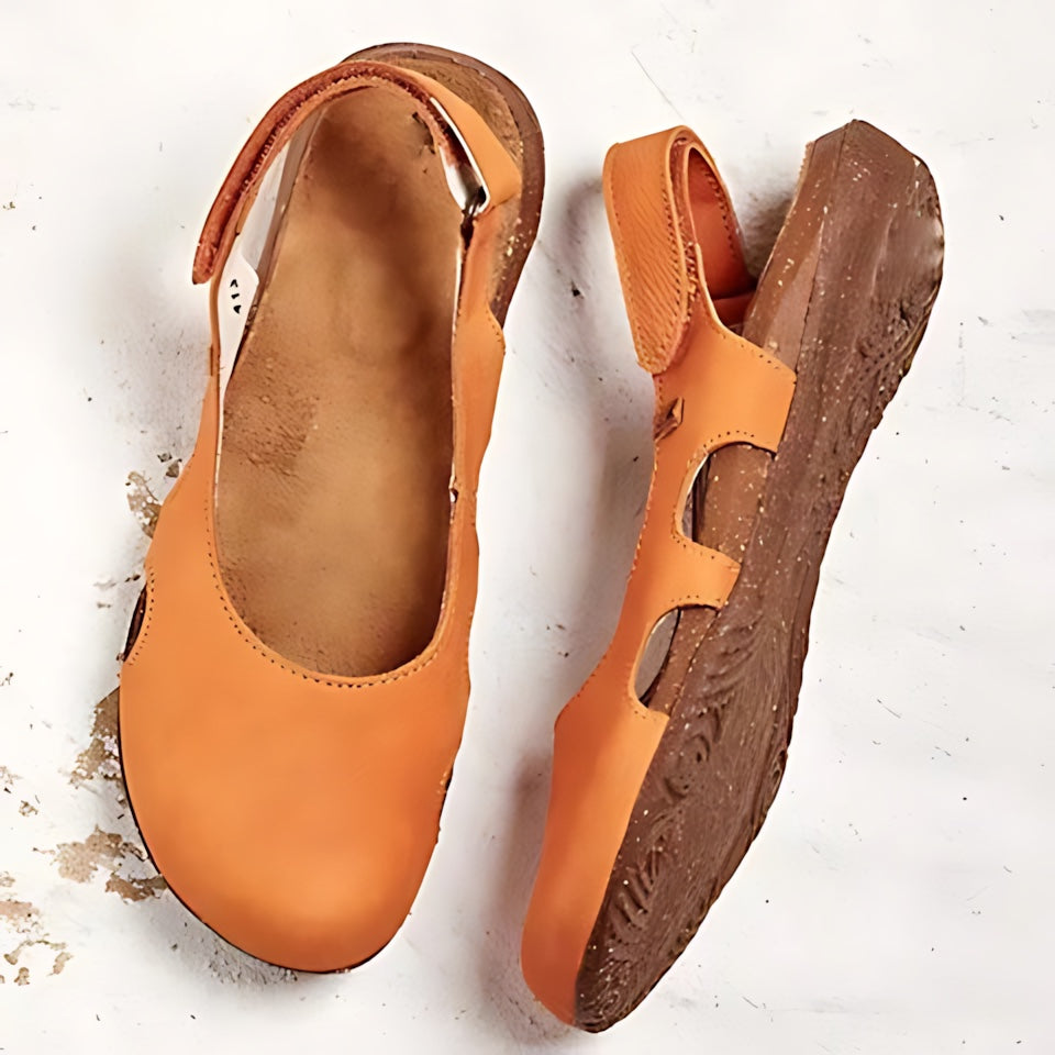 Ada – Closed Toe Ankle Strap Wedge Sandals