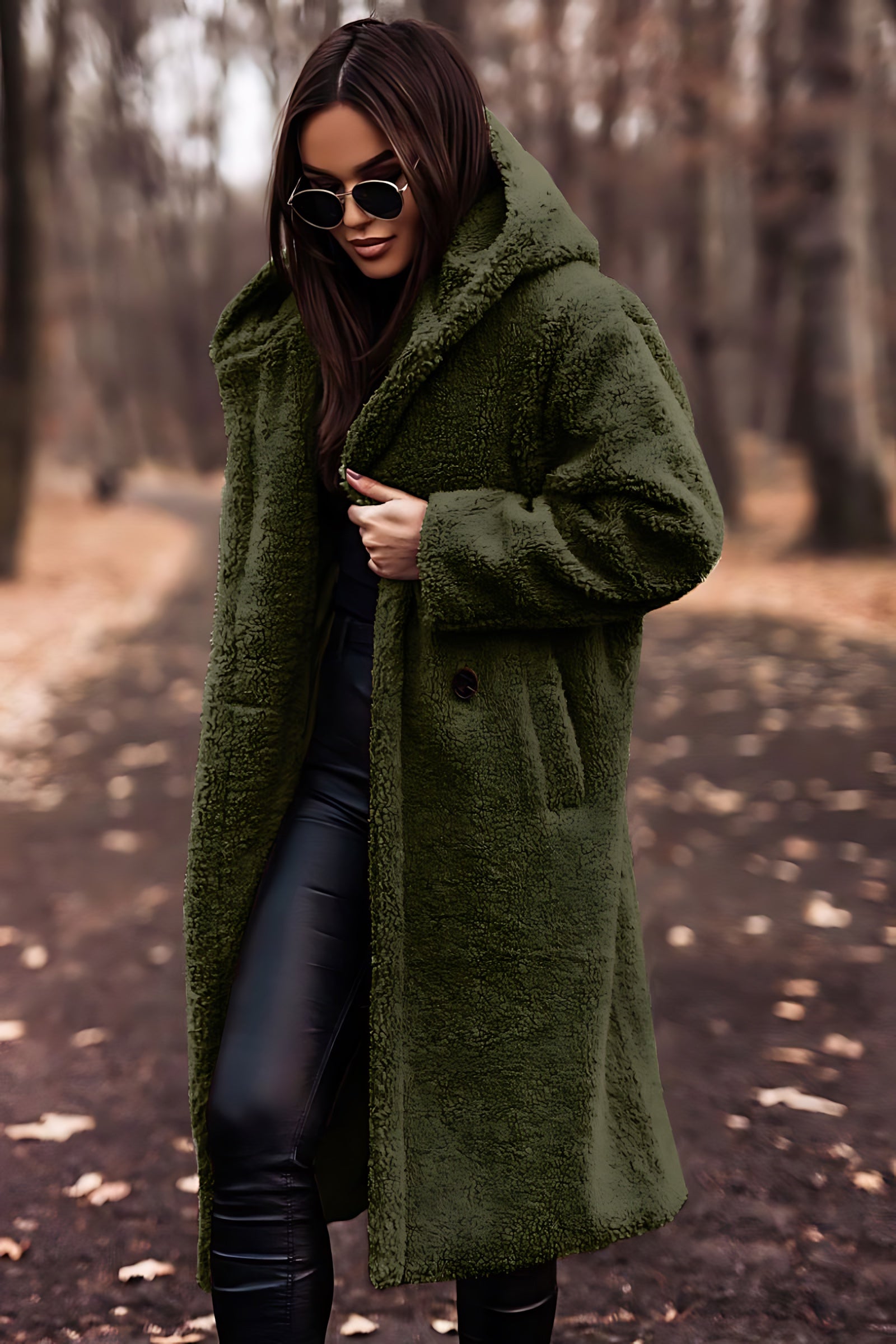 Ada – Faux Fur Teddy Longline Coat