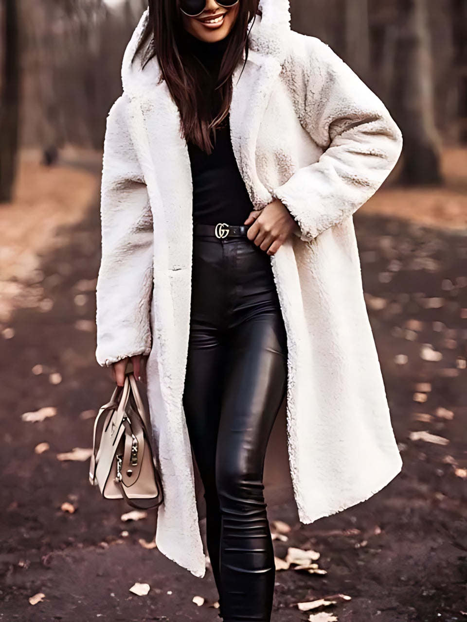 Ada – Faux Fur Teddy Longline Coat