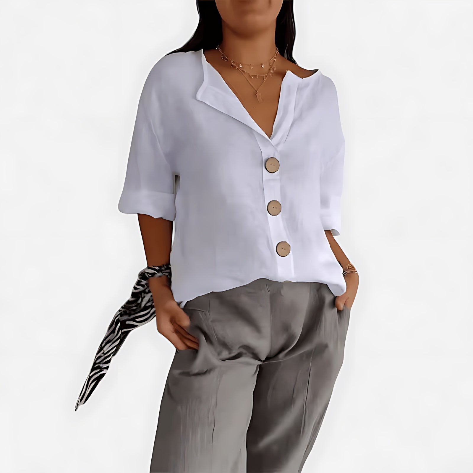Adalynn – Long Sleeve Collared Shirt