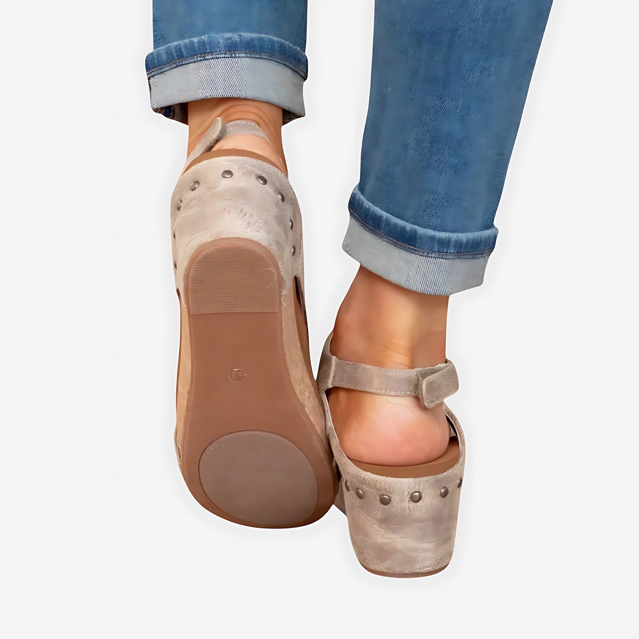 Adalynn – Suede Peep Toe Low Wedge Sandals
