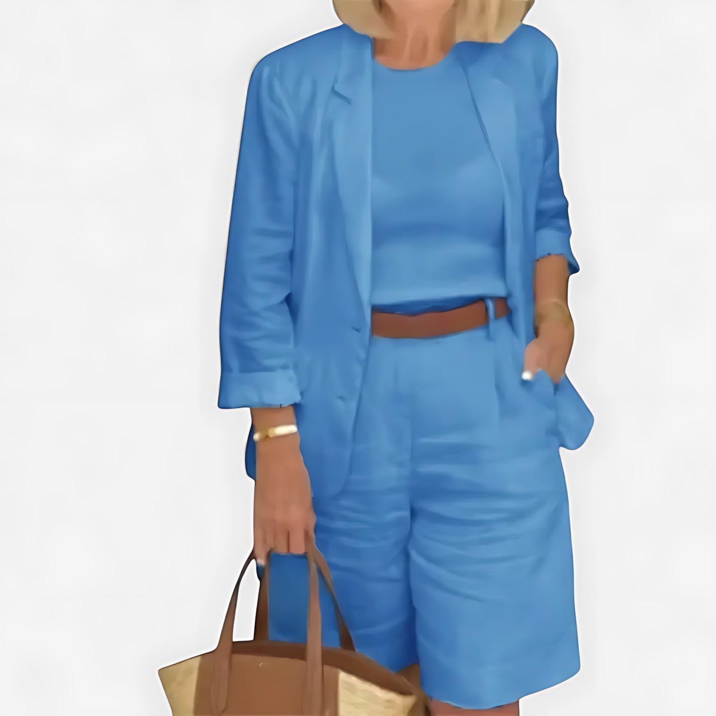 Adelaide – Open Front Blazer and Bermuda Shorts Set