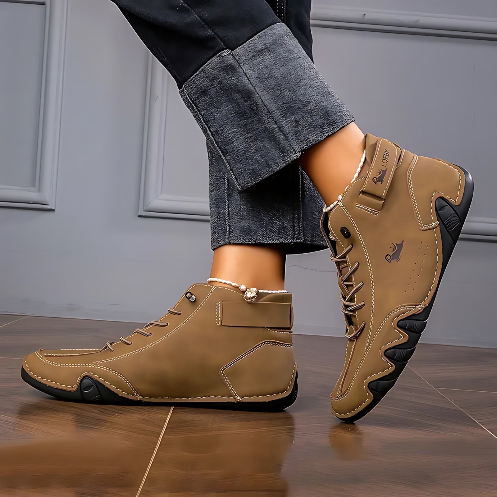 Adelaide – Suede Lace Up Flat Ankle Boots