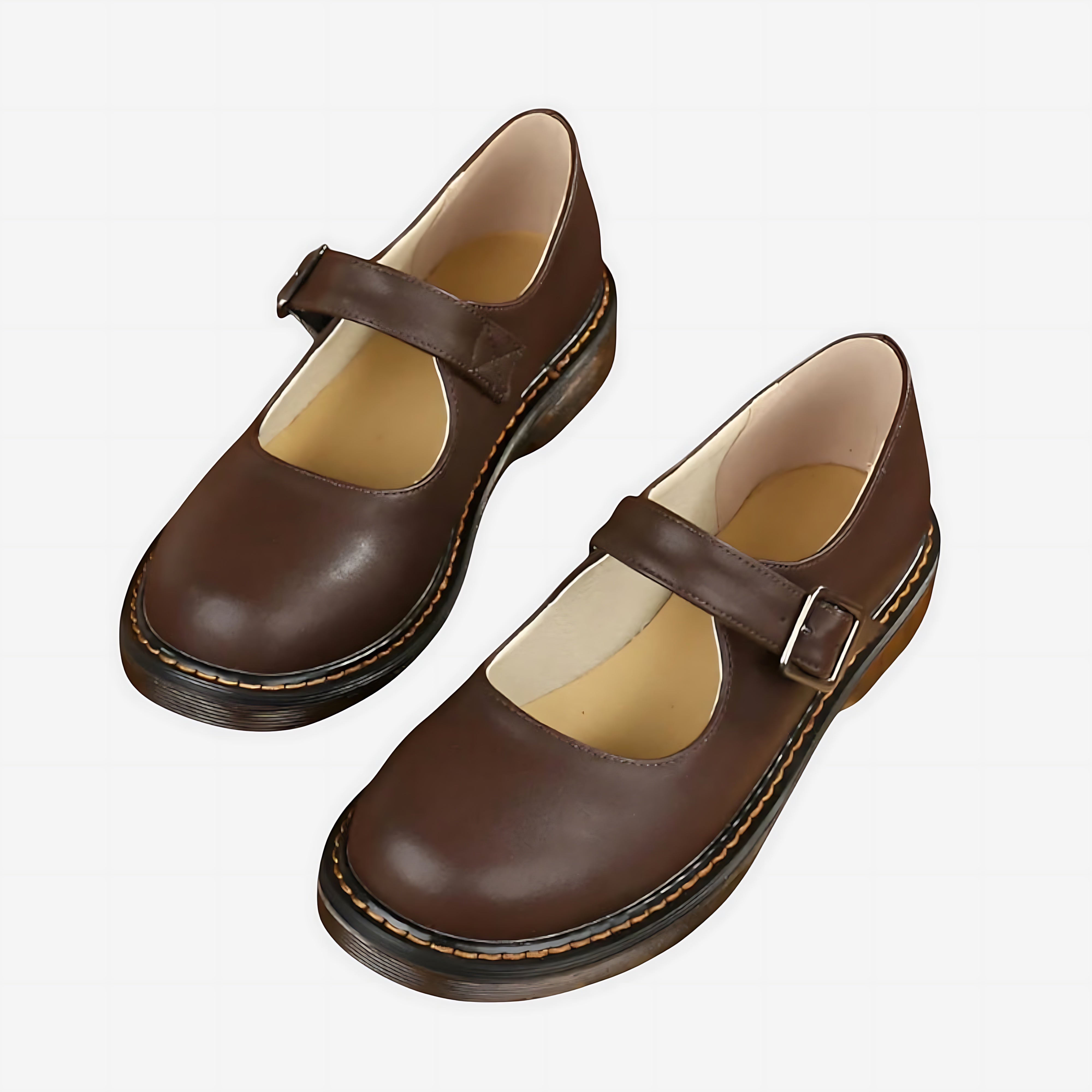 Adeline – Faux Leather Mary Jane Flats