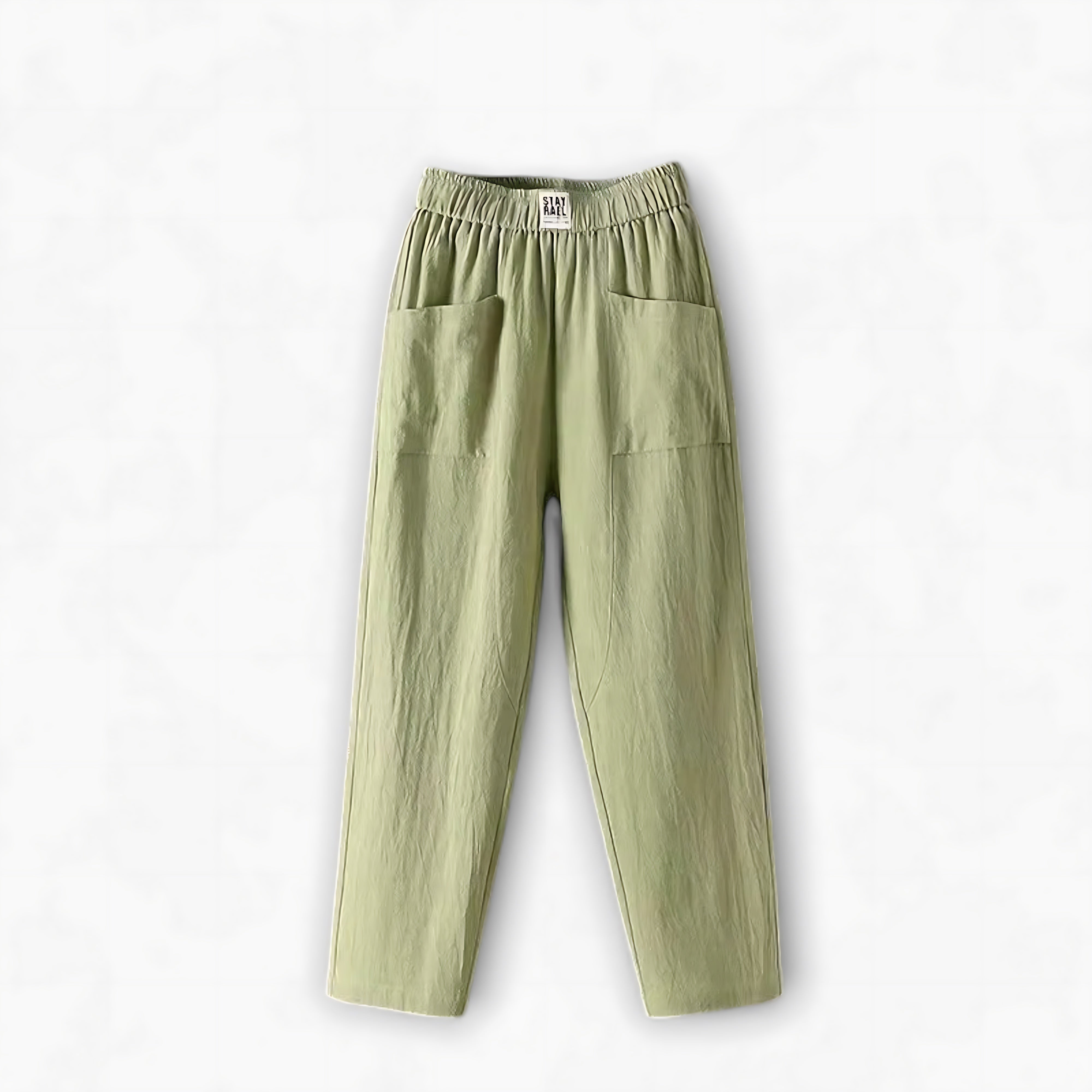 Adriana – Elastic Waist Cropped Wide Leg Pants