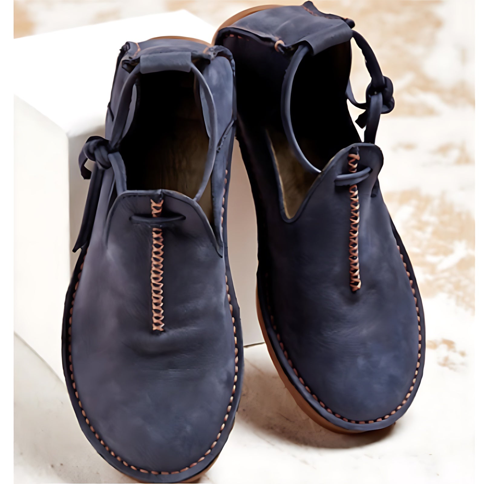 Adriana – Suede Lace Up Flat Ankle Boots