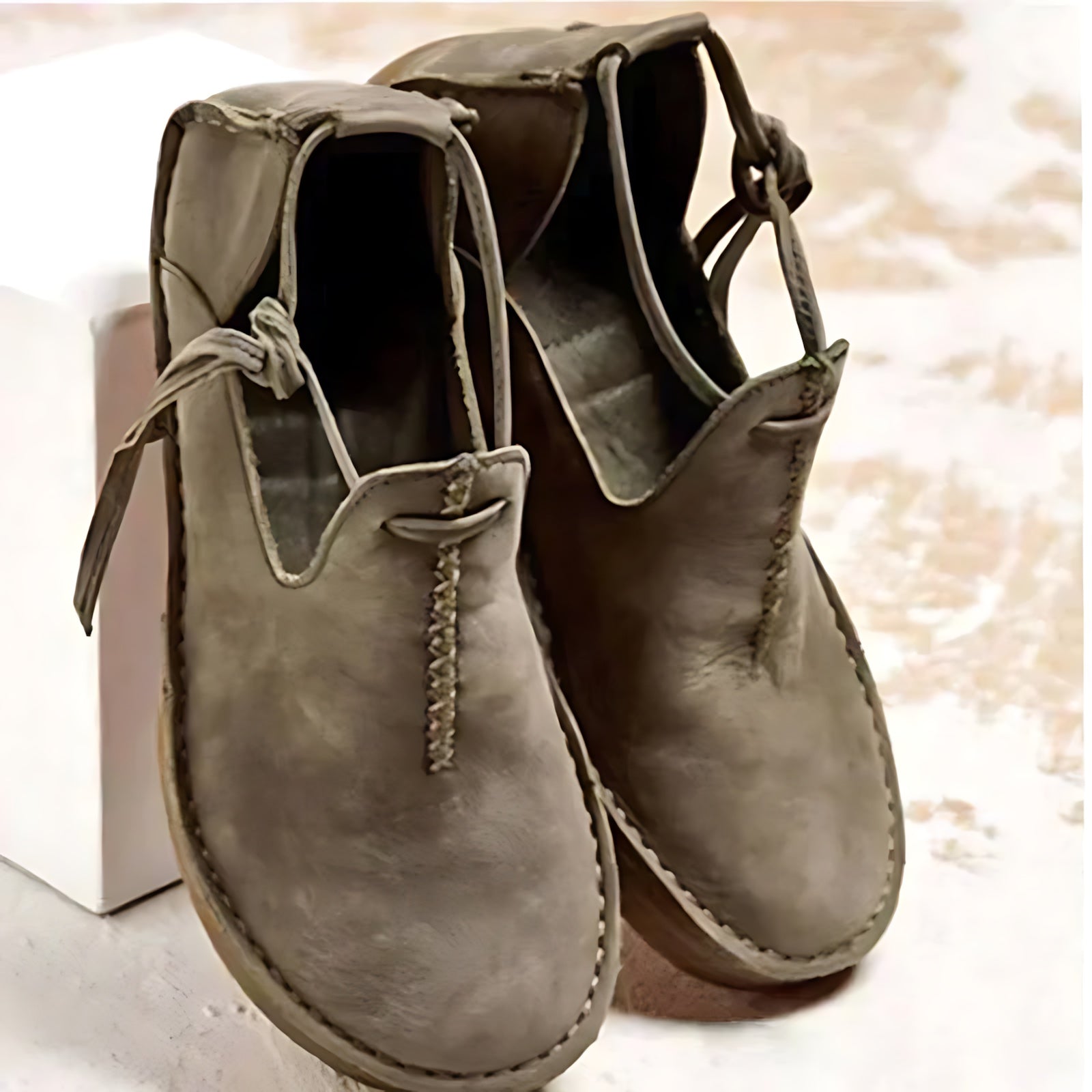 Adriana – Suede Lace Up Flat Ankle Boots