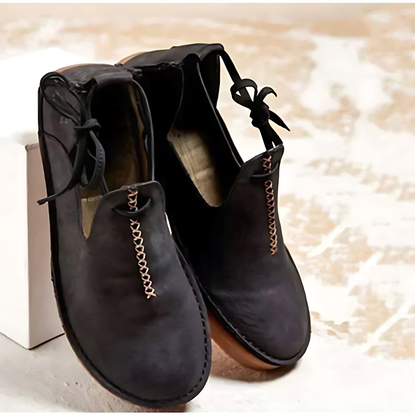 Adriana – Suede Lace Up Flat Ankle Boots