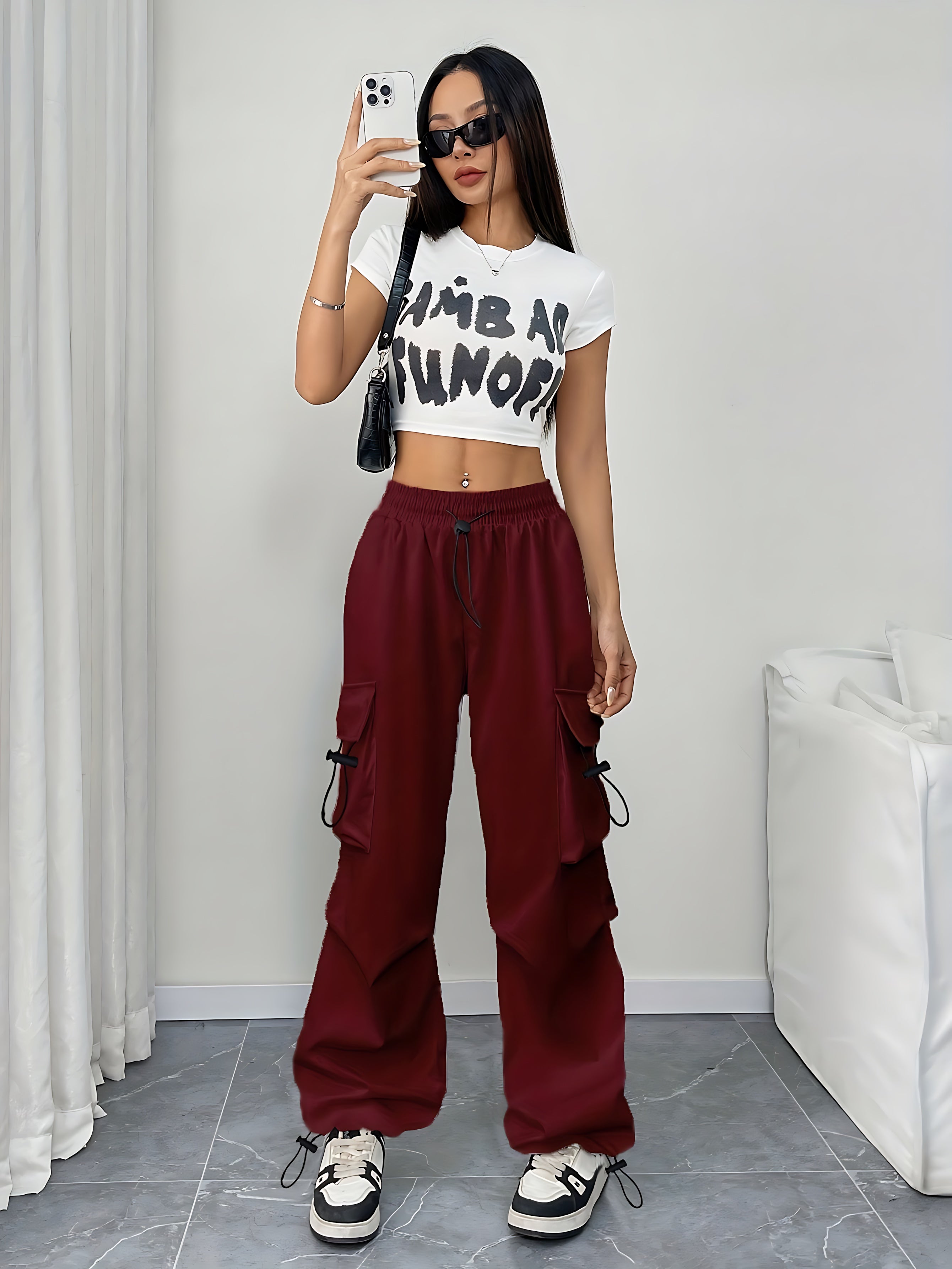Alaia – Baggy Cargo Parachute Pants