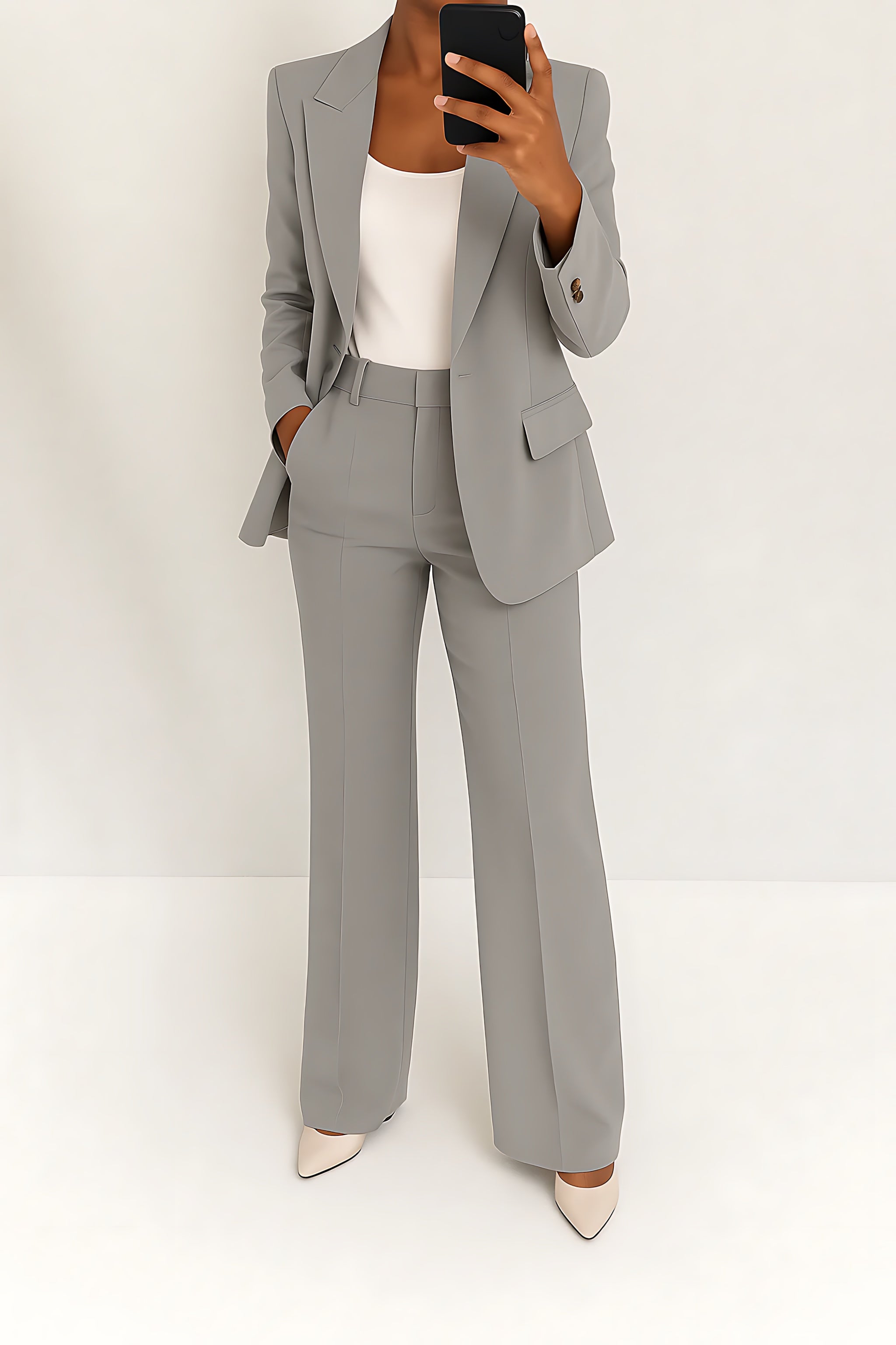 Alaia – Blazer and Straight Leg Pants Suit Set