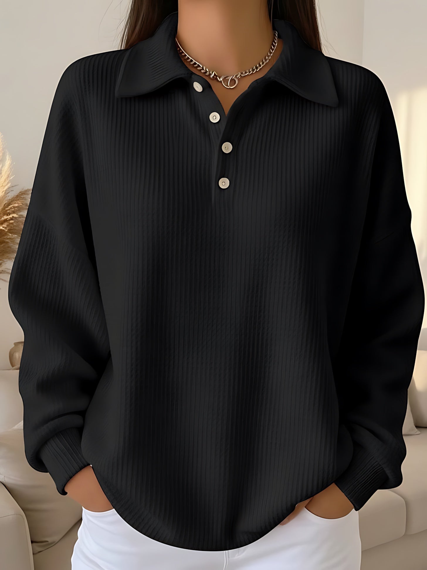 Alaia – Collared Knit Polo Top