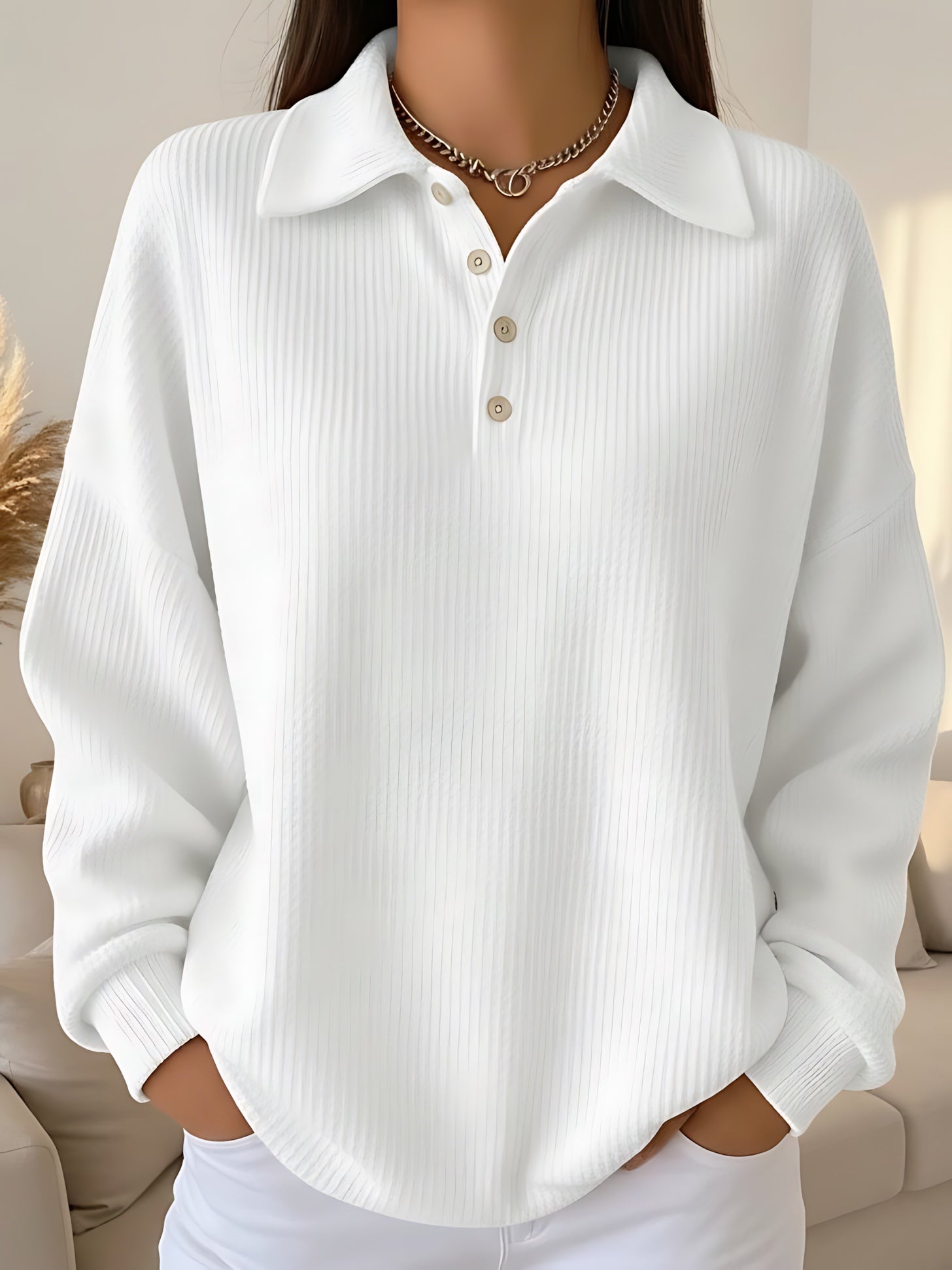 Alaia – Collared Knit Polo Top