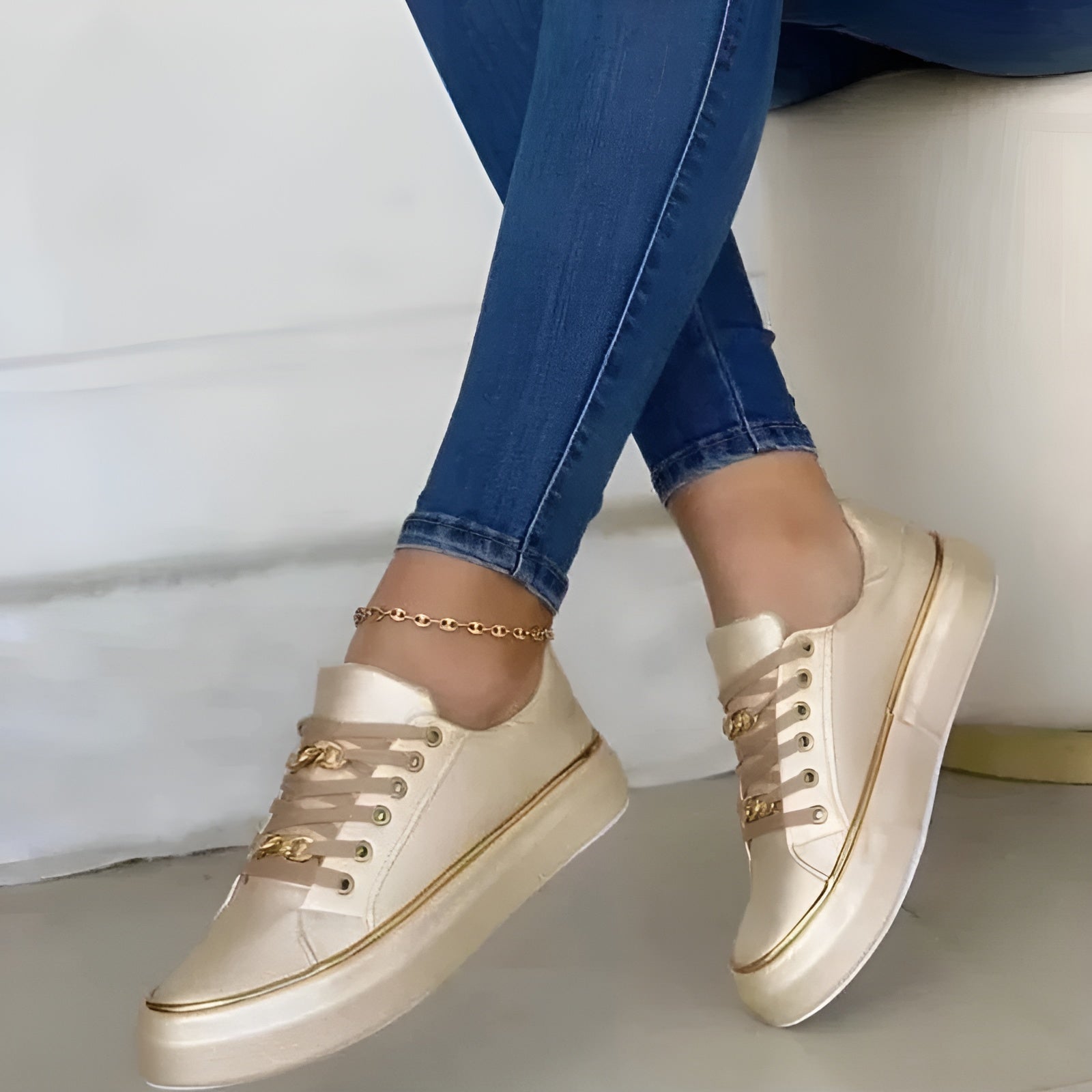 Adalynn – Studded Slip On Low Top Sneakers