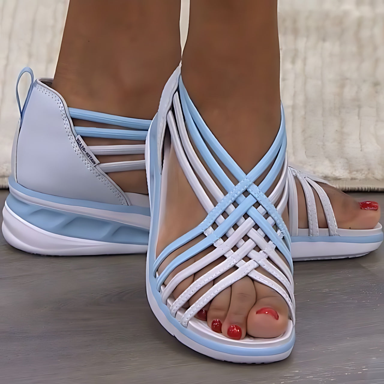 Alice – Crisscross Strappy Wedge Sandals