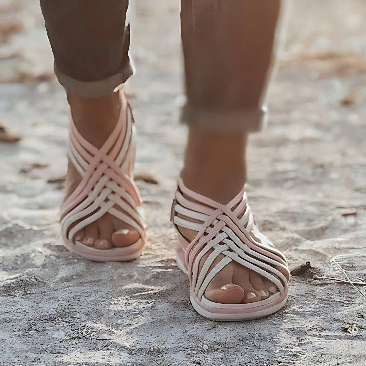 Alice – Crisscross Strappy Wedge Sandals