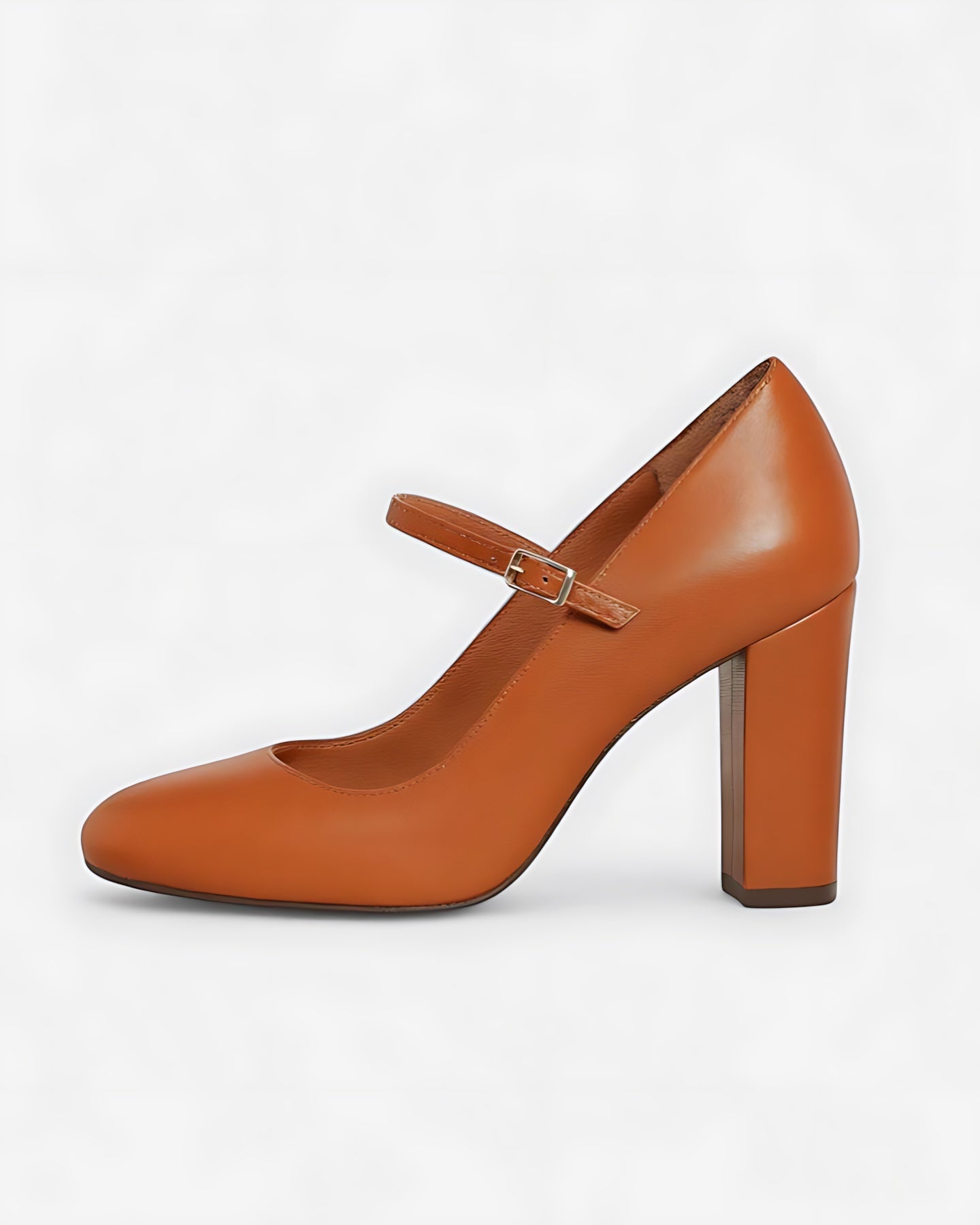 Alice – Round Toe Mary Jane Block Heel Pumps